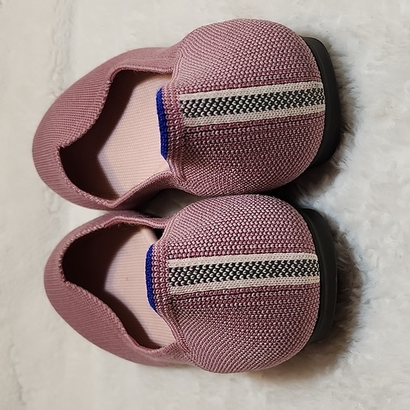 Rothy's The Flat Begonia Pink Knit Fabric Slip On Ballet Flats Bubble Gum Sz 9 - Picture 8 of 16
